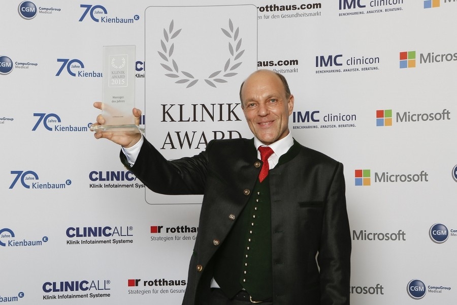 KlinikAward 2015 - Gerd Hartinger ist Manager des Jahres